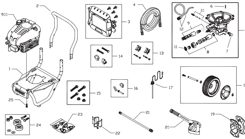 Craftsman 2700 psi Pressure Washer model 020368-0 replacement repair Parts